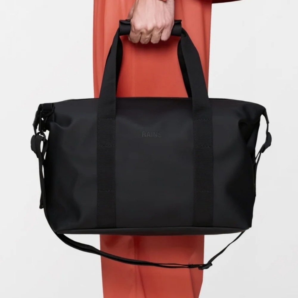 Rains Black Weekend Duffel Bag Unisex small